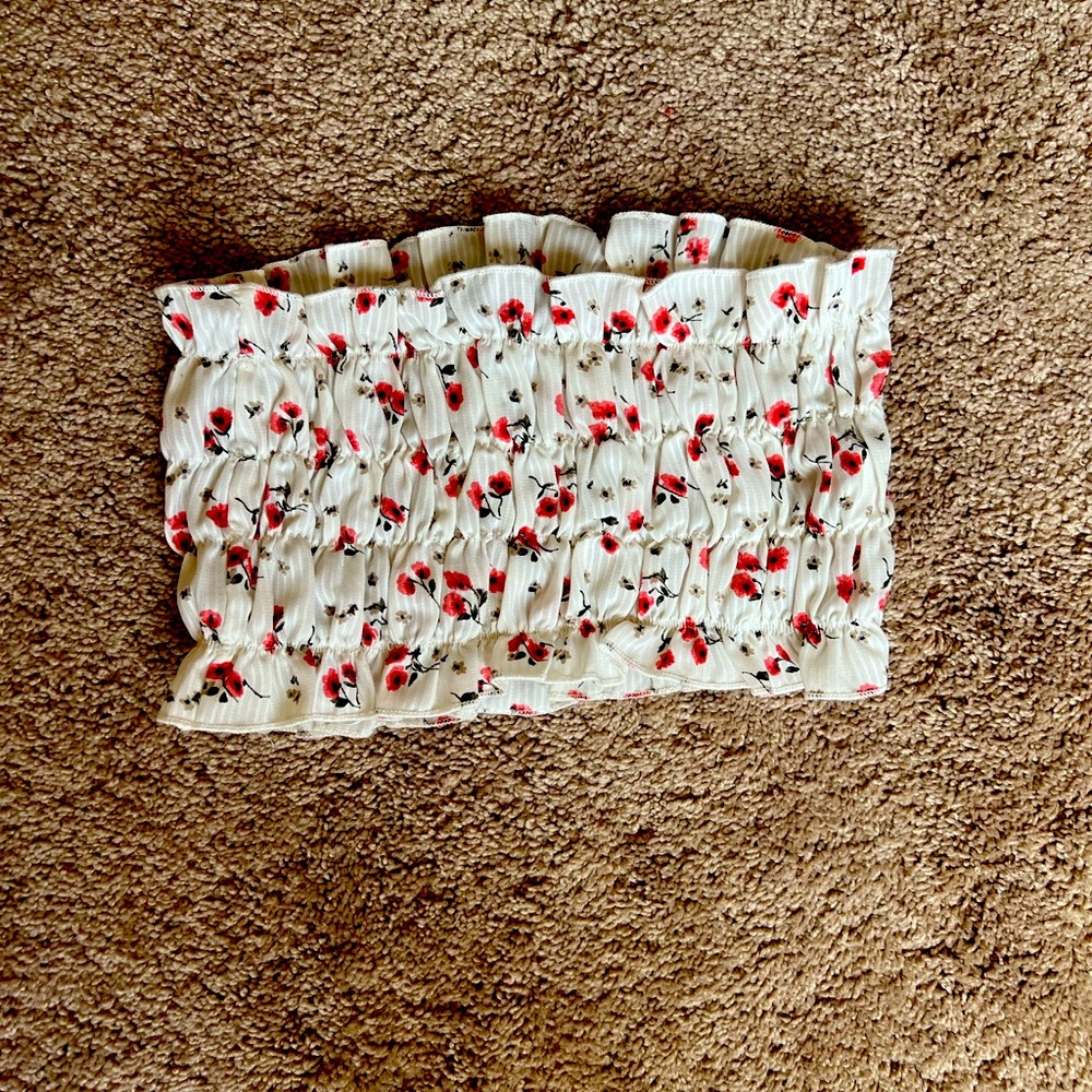 floral tube top